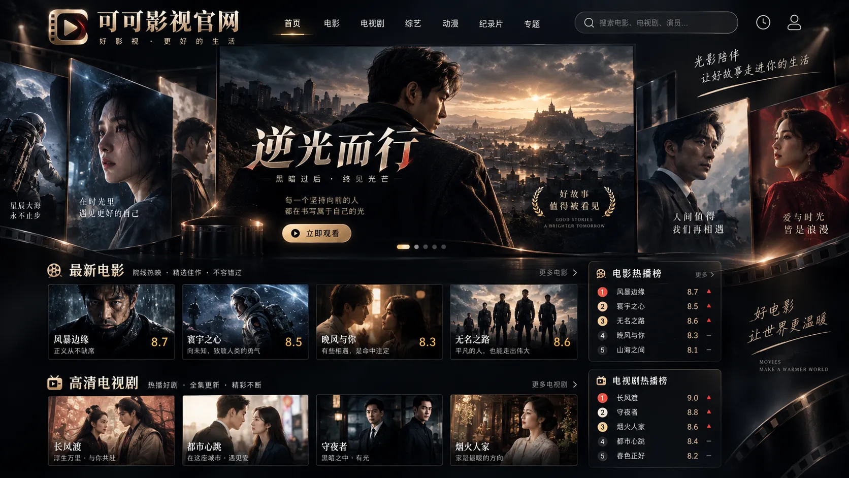 可可影视今日内容与创作主题视觉